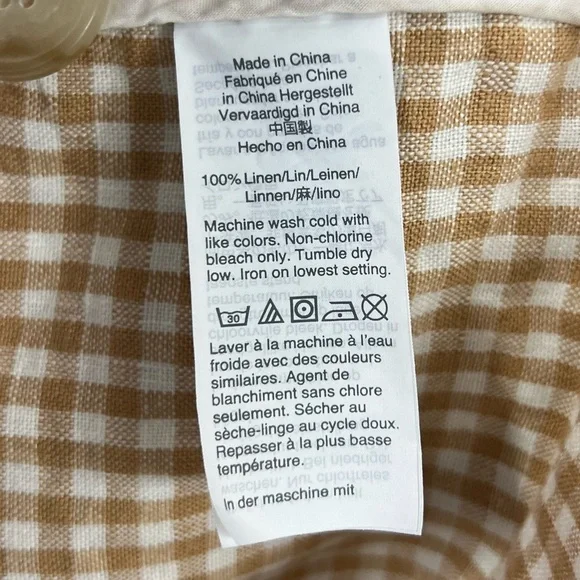 Madewell Linen Dorset 80s Oversized Blazer in Gingham Check Size Small - Picture 7 of 7